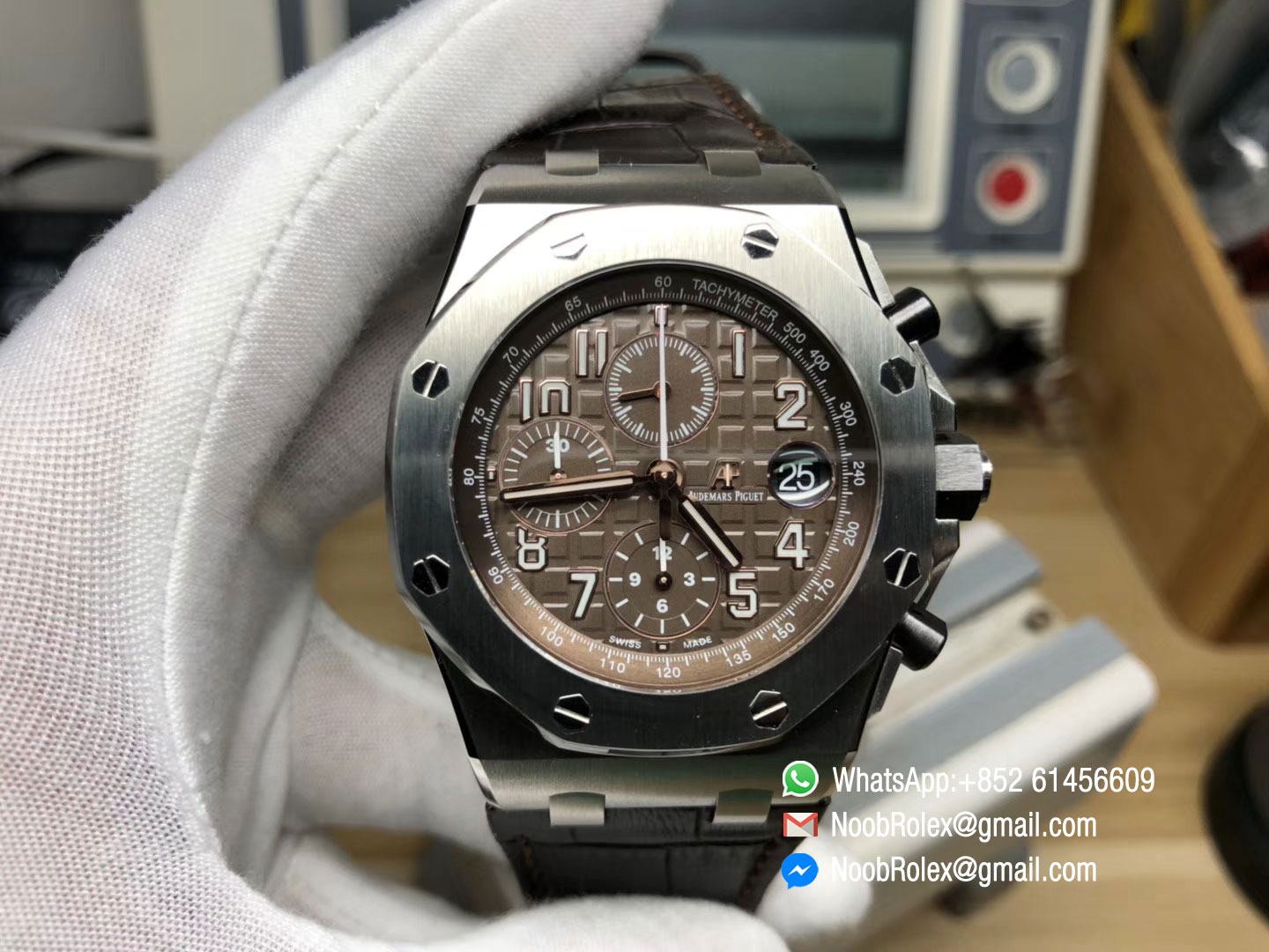 Royal Oak Offshore 2018 SIHH Havana JF 1:1 Best Quality Brown Dial on Brown Leather Strap A3126 w/ Cyclops
