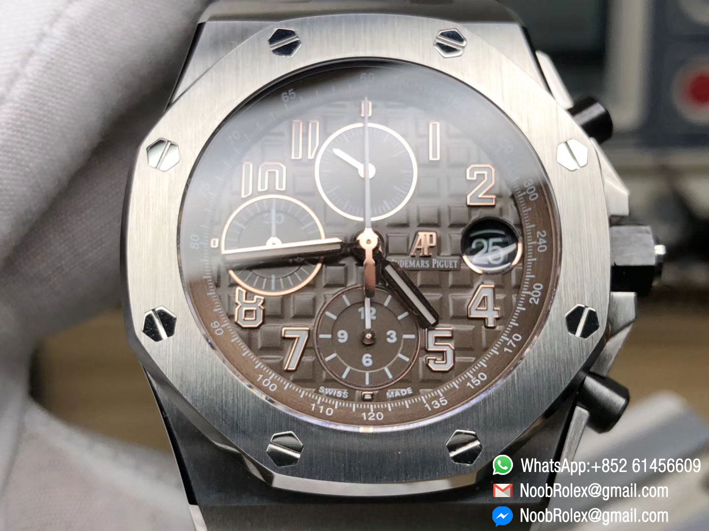 Royal Oak Offshore 2018 SIHH Havana JF 1:1 Best Quality Brown Dial on Brown Leather Strap A3126 w/ Cyclops