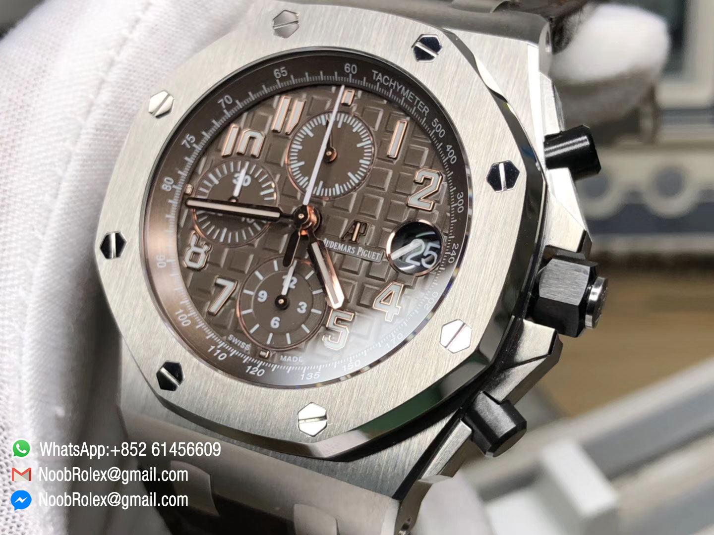 Royal Oak Offshore 2018 SIHH Havana JF 1:1 Best Quality Brown Dial on Brown Leather Strap A3126 w/ Cyclops