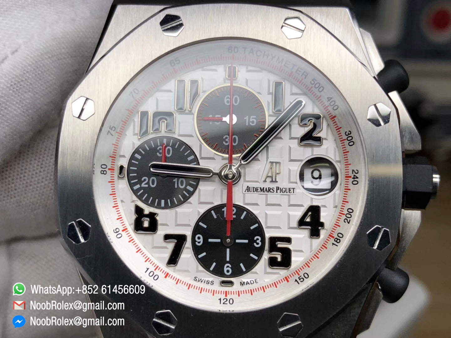 Royal Oak Offshore Ultimate Edition Panda Silver Themes on Stainless Steel Bracelet A7750 JF Best Edition V2