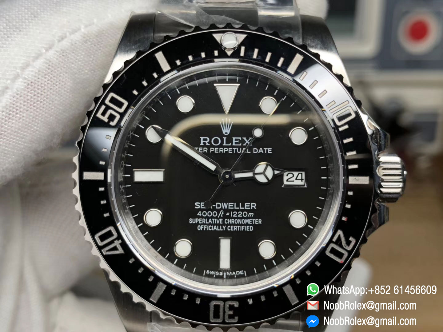 Sea-Dweller 116600LN Black Ceramic Black Dial Stainless Steel Case & Bracelet SA3135 Noob Newest V2 1:1 Best Edition