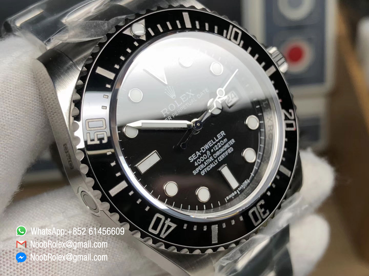 Sea-Dweller 116600LN Black Ceramic Black Dial Stainless Steel Case & Bracelet SA3135 Noob Newest V2 1:1 Best Edition