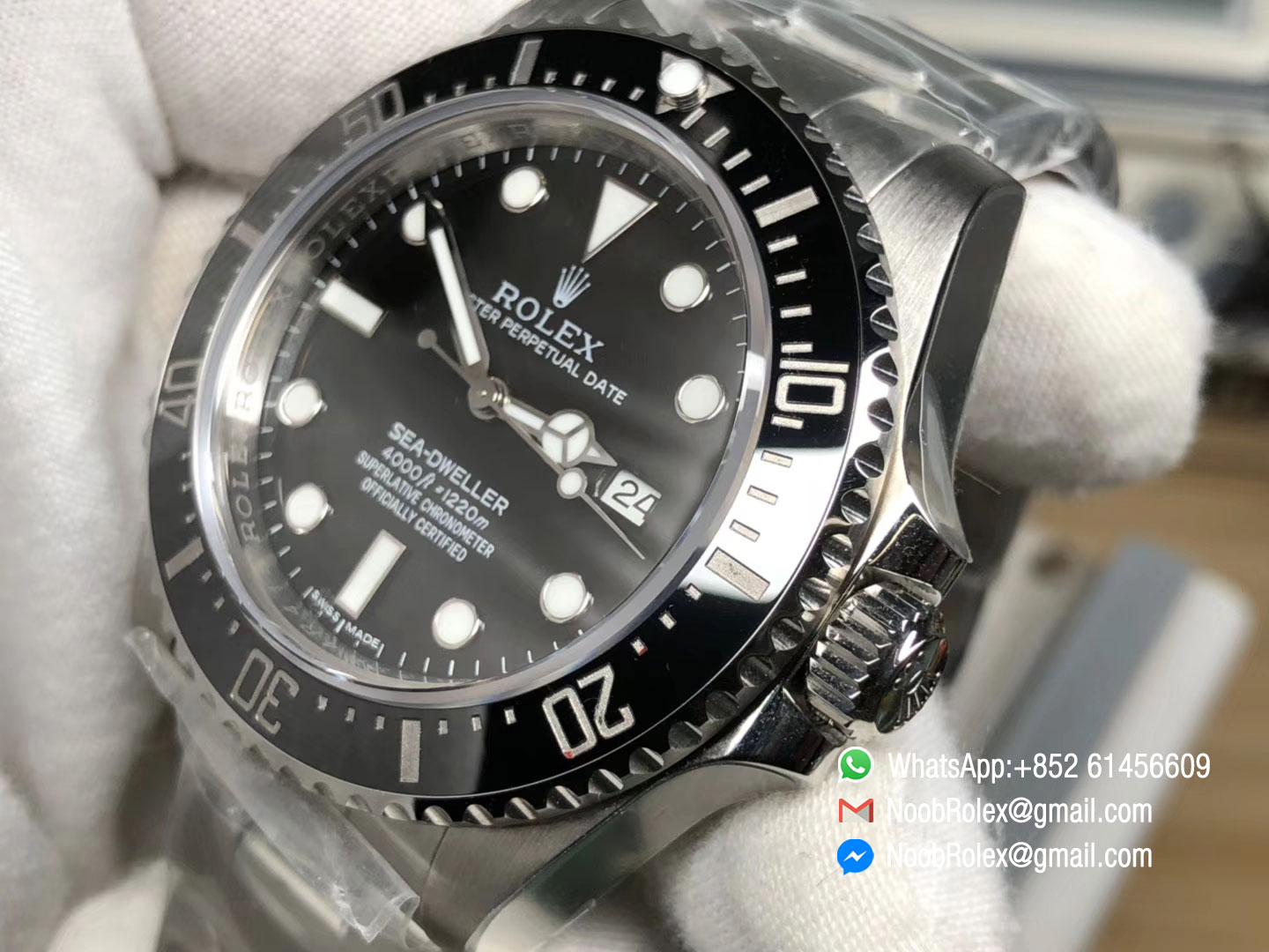 Sea-Dweller 116600LN Black Ceramic Black Dial Stainless Steel Case & Bracelet SA3135 Noob Newest V2 1:1 Best Edition