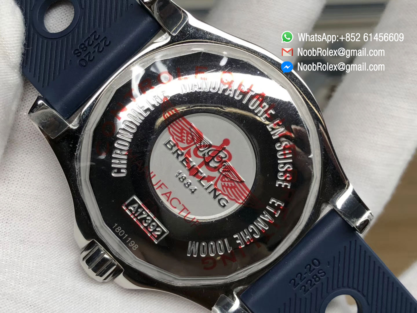 SuperOcean II 44mm Blue Dial on Blue Rubber Strap A2824 Noob Factory 1:1 Best Edition