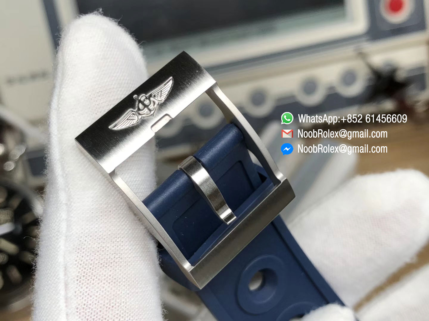 SuperOcean II 44mm Blue Dial on Blue Rubber Strap A2824 Noob Factory 1:1 Best Edition