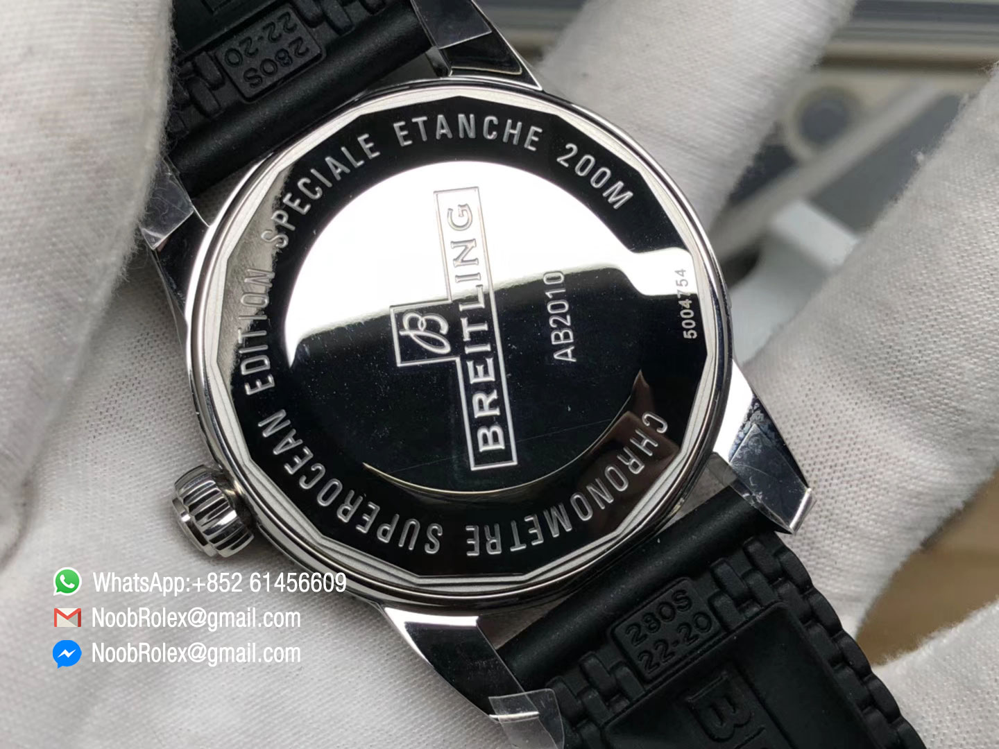 Superocean Heritage II AB201012 B20 Steel Case Black Bezel White Dial On Black Rubber Strap Miyota 9015 GF 1:1 Best Edition