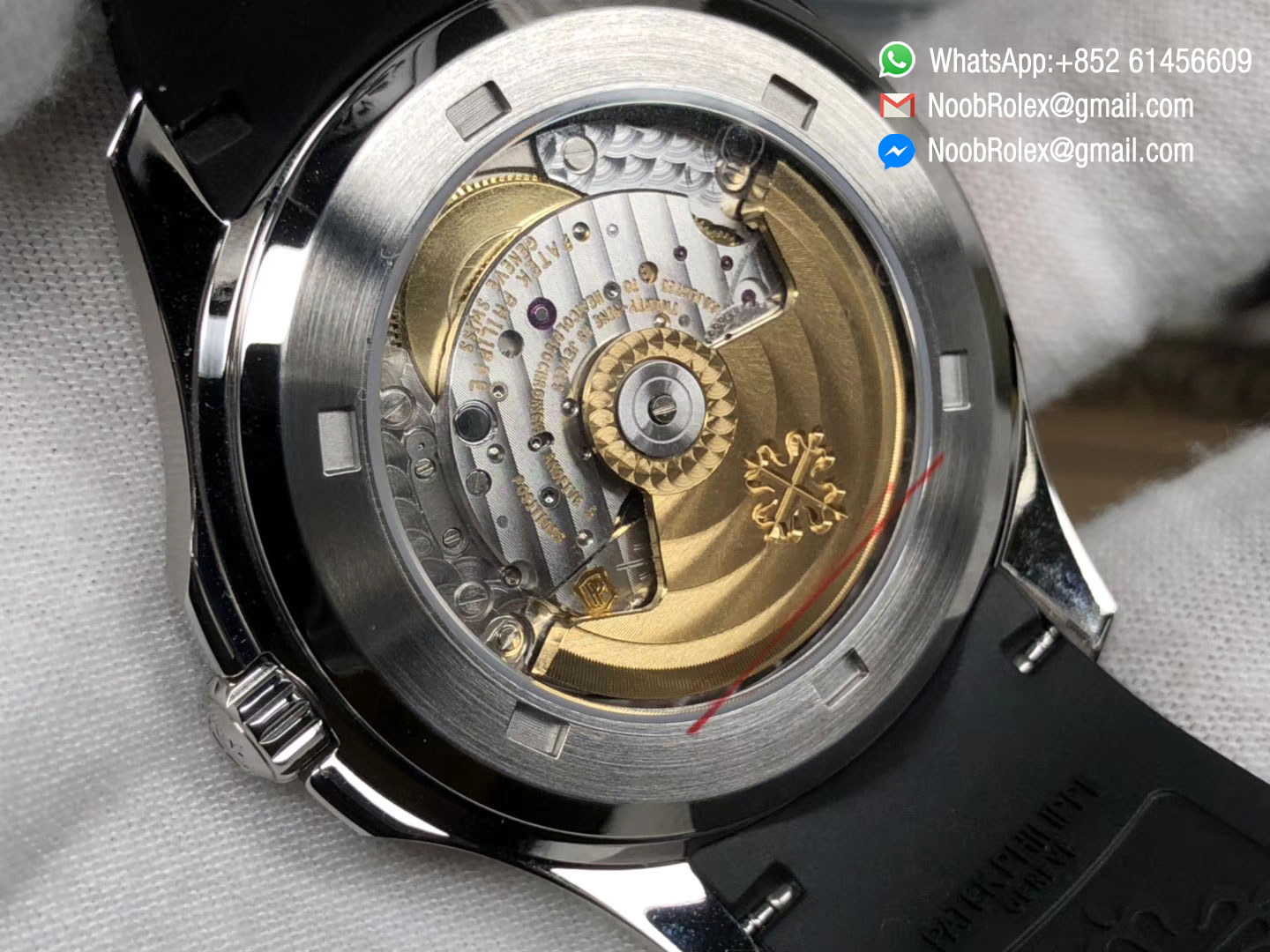 Aquanaut 5167 Stainless Steel Black Textured Dial on Black Rubber Strap A324 KMF Top Best Edition