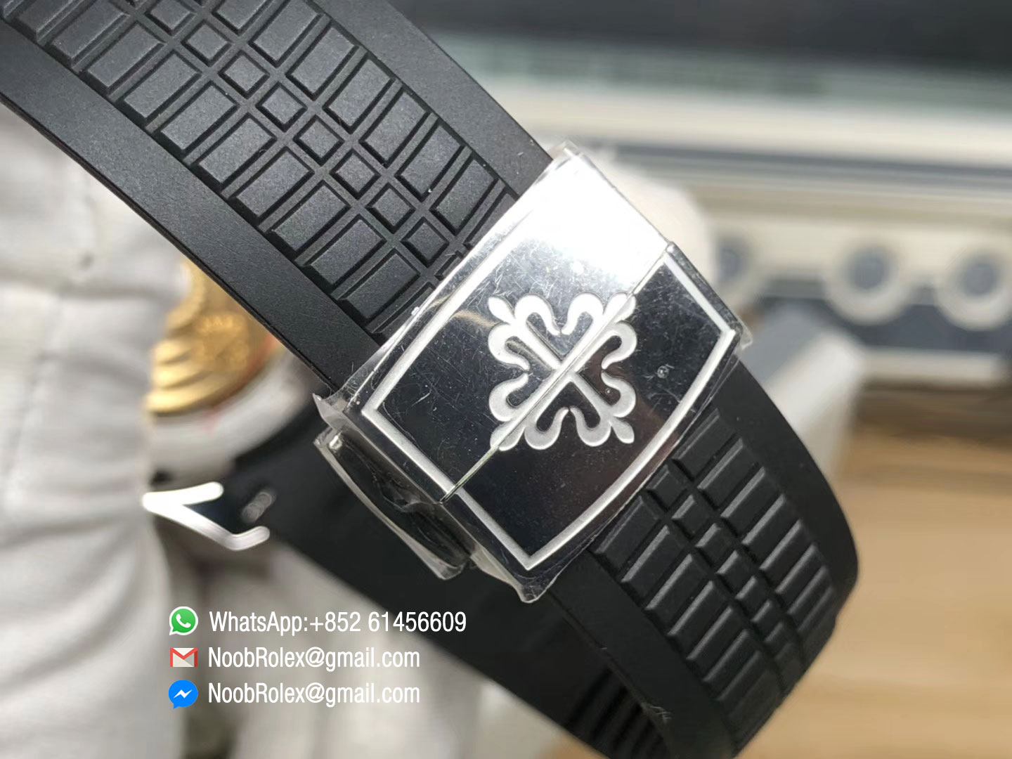 Aquanaut 5167 Stainless Steel Black Textured Dial on Black Rubber Strap A324 KMF Top Best Edition