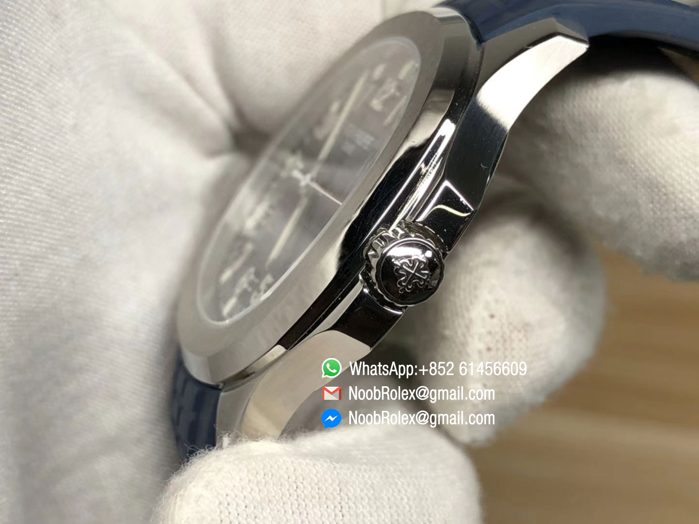 Aquanaut 5167 Stainless Steel Blue Textured Dial on Blue Rubber Strap A324 KMF 1:1 Best Edition