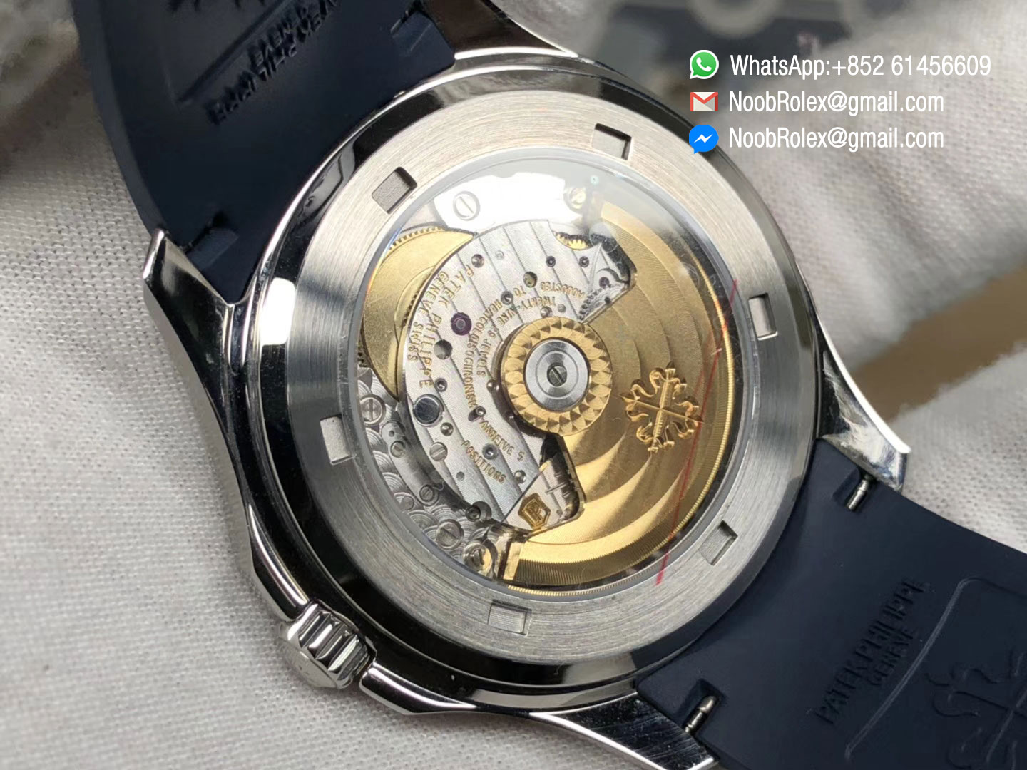 Aquanaut 5167 Stainless Steel Blue Textured Dial on Blue Rubber Strap A324 KMF 1:1 Best Edition