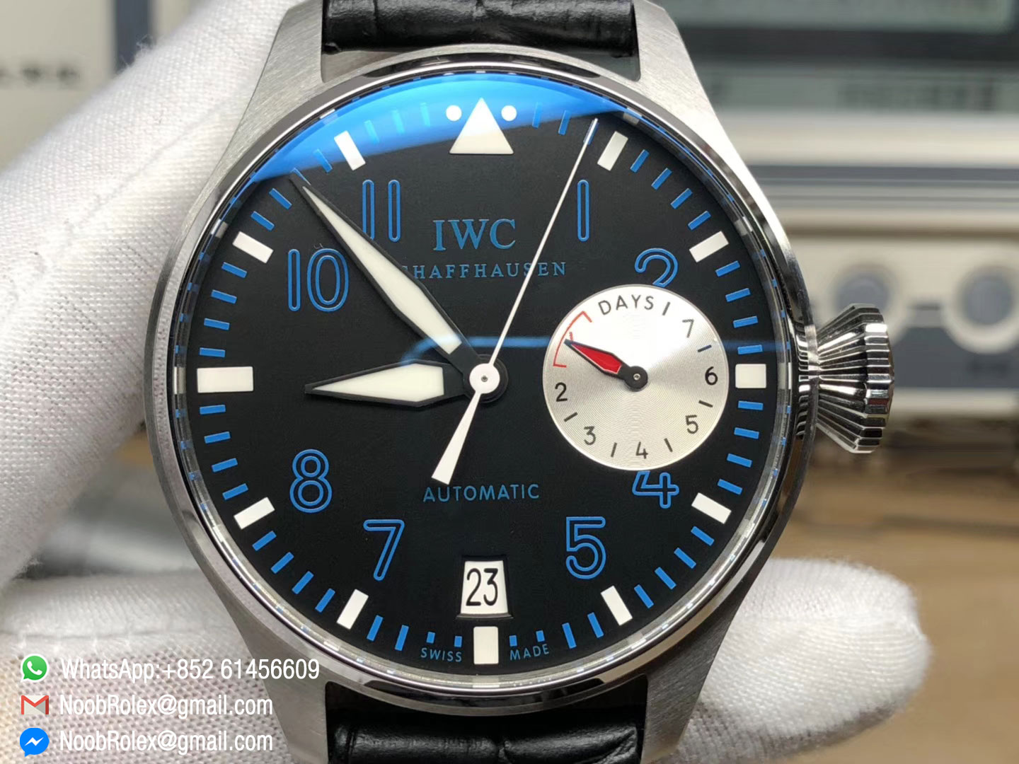 Big Pilot Watch Real Power Reserve IW500431 RUSSIAN NEMOV Limited Edition Black Leather Strap A51111 ZF 2018 1:1 Super Clone Quality