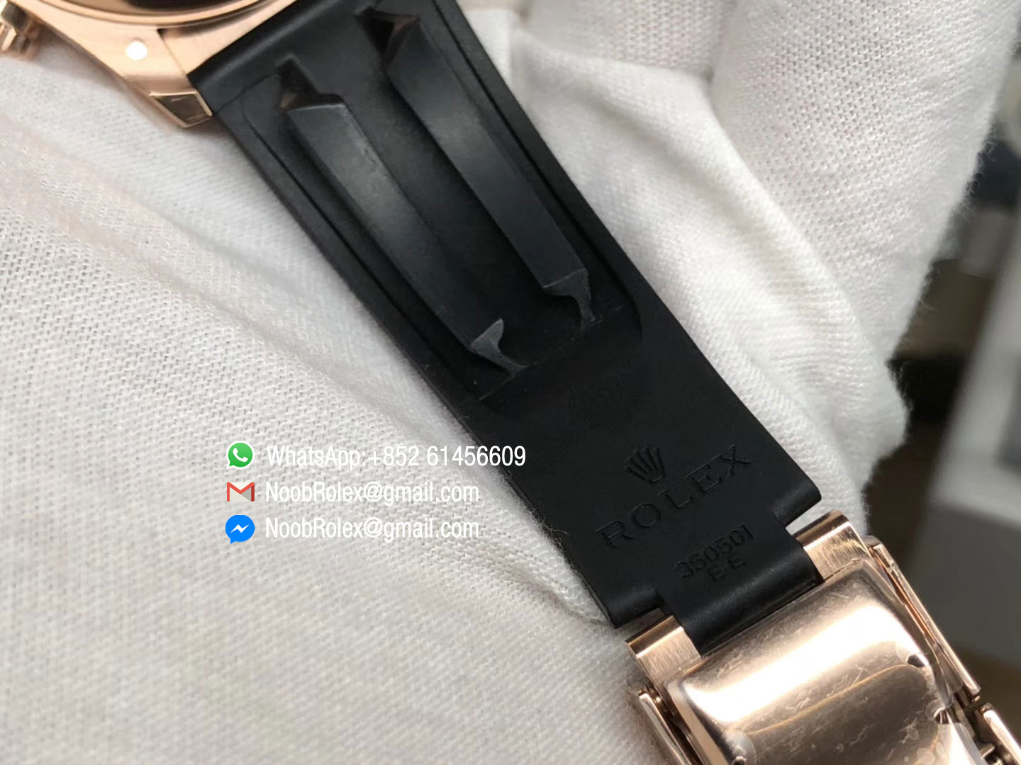 Daytona 116515 Rose Gold Case White Dial on Black Rubber Strap SA4130 Movement Full Chronograph Function Noob 2018 Best Edition