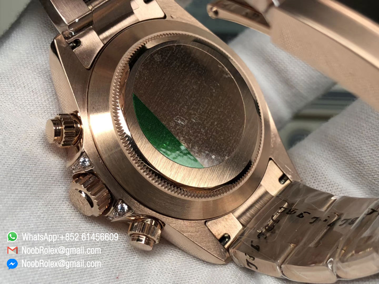 Daytona 116595RBOW Rainbow Crystal Black Dial on RG Bracelet A4130 Chronograph Function as same as Original