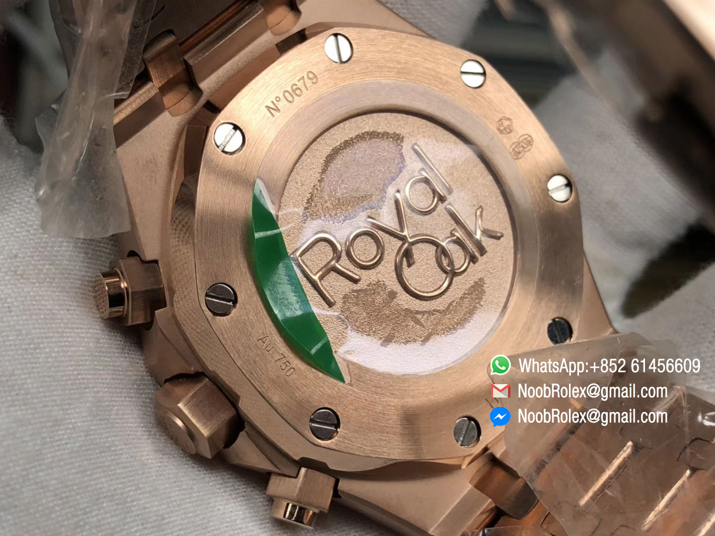 Royal Oak Chronograph Watch 26331OR.OO.1220OR.01 Rose Gold Case & Bracelet Blue Dial Rose Gold Sub-dial A7750 JHF Best Edition