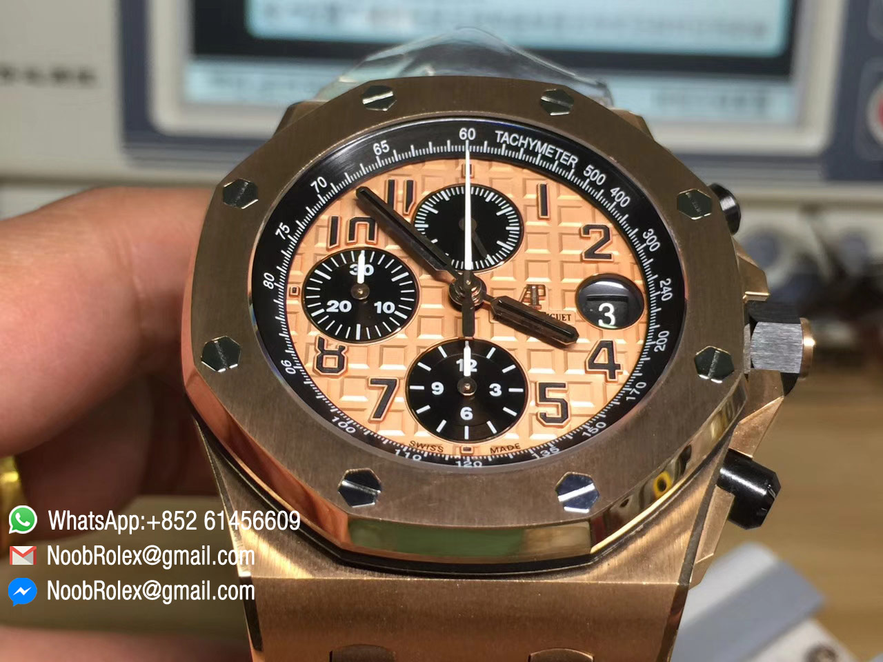 Royal Oak Offshore 2014 Gold Theme Wristwatch 26470OR.OO.1000OR.01 Rose Gold Case & Bracelet A3126 JF 1:1 Best Edition 2018 V2