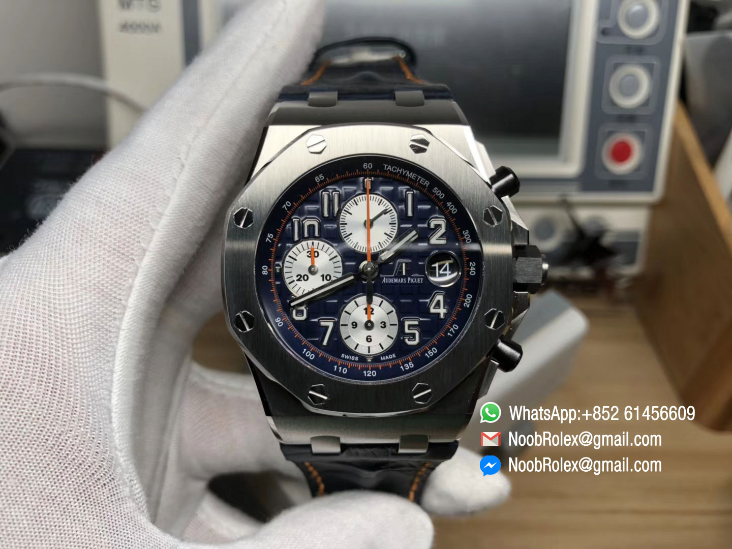 Royal Oak Offshore 2014 "Navy" Edition Blue Dial White Sub-dial on Blue Leather Strap A3126 V2 JF Best Edition