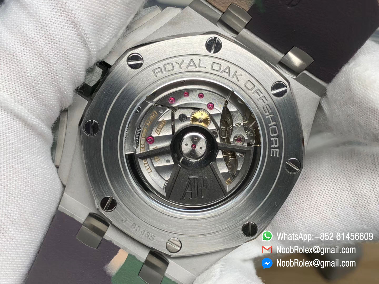 Royal Oak Offshore 2018 SIHH Combat 26400SO 44mm Green Ceramic Bezel on Camo Rubber Strap A3126 JF 1:1 Best Edition