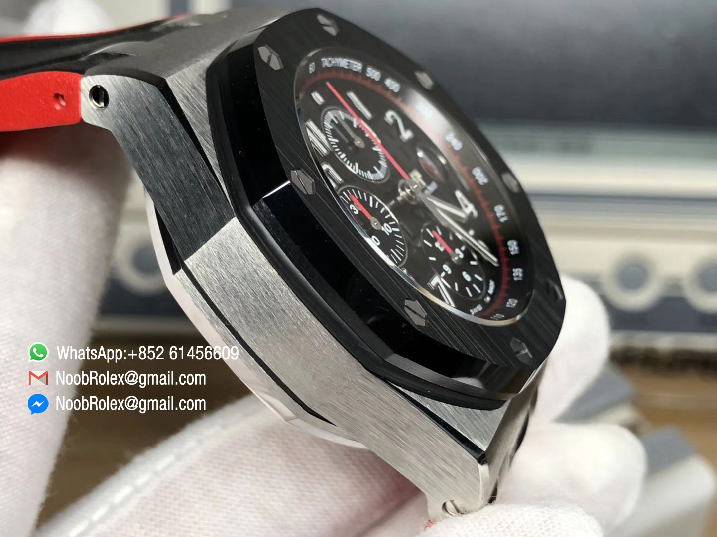 Royal Oak Offshore 26470 "Dark Knight" Two Tone Black/Red Rubber Strap A3126 2018 SIHH JF 1:1 Best Edition