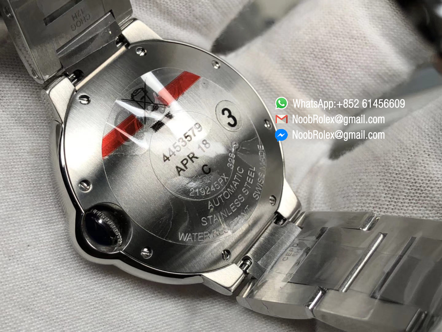 Ballon Bleu 33mm Steel Case & Bracelet White Textured Dial SEIKO NH05A 2018 AF Thickness as Same as Genuine