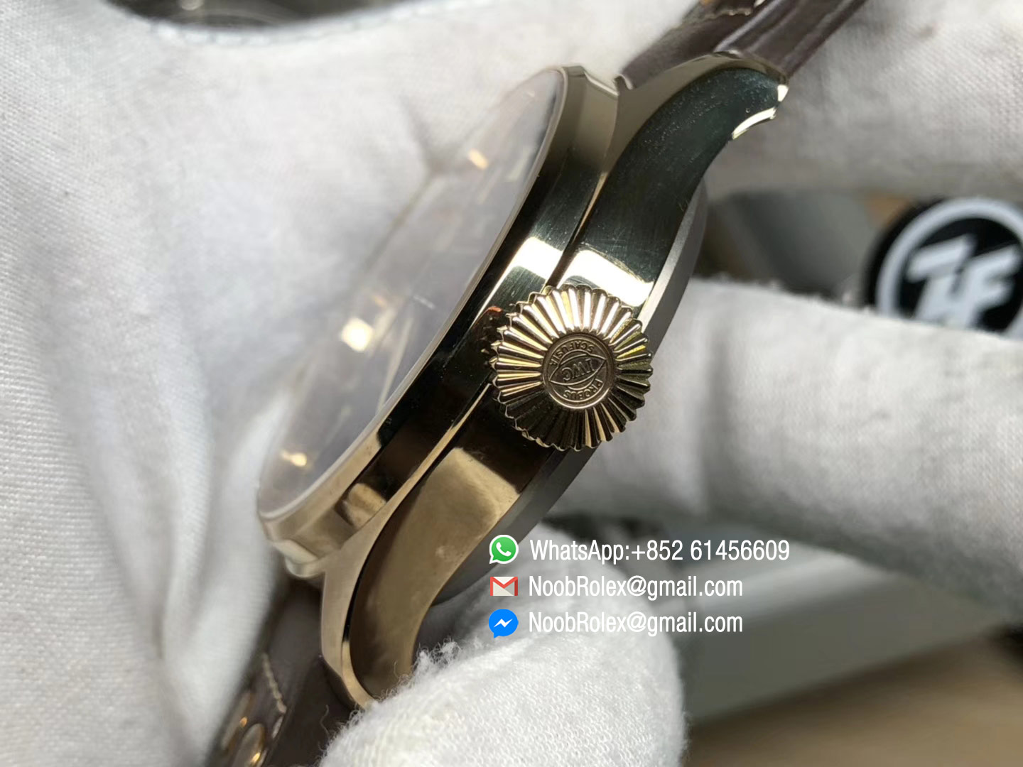 Big Pilot IW501005 Real Bronze Case Black Dial on Brown Leather Strap Asian Clone 52000 ZF 1:1 Top Level Quaity