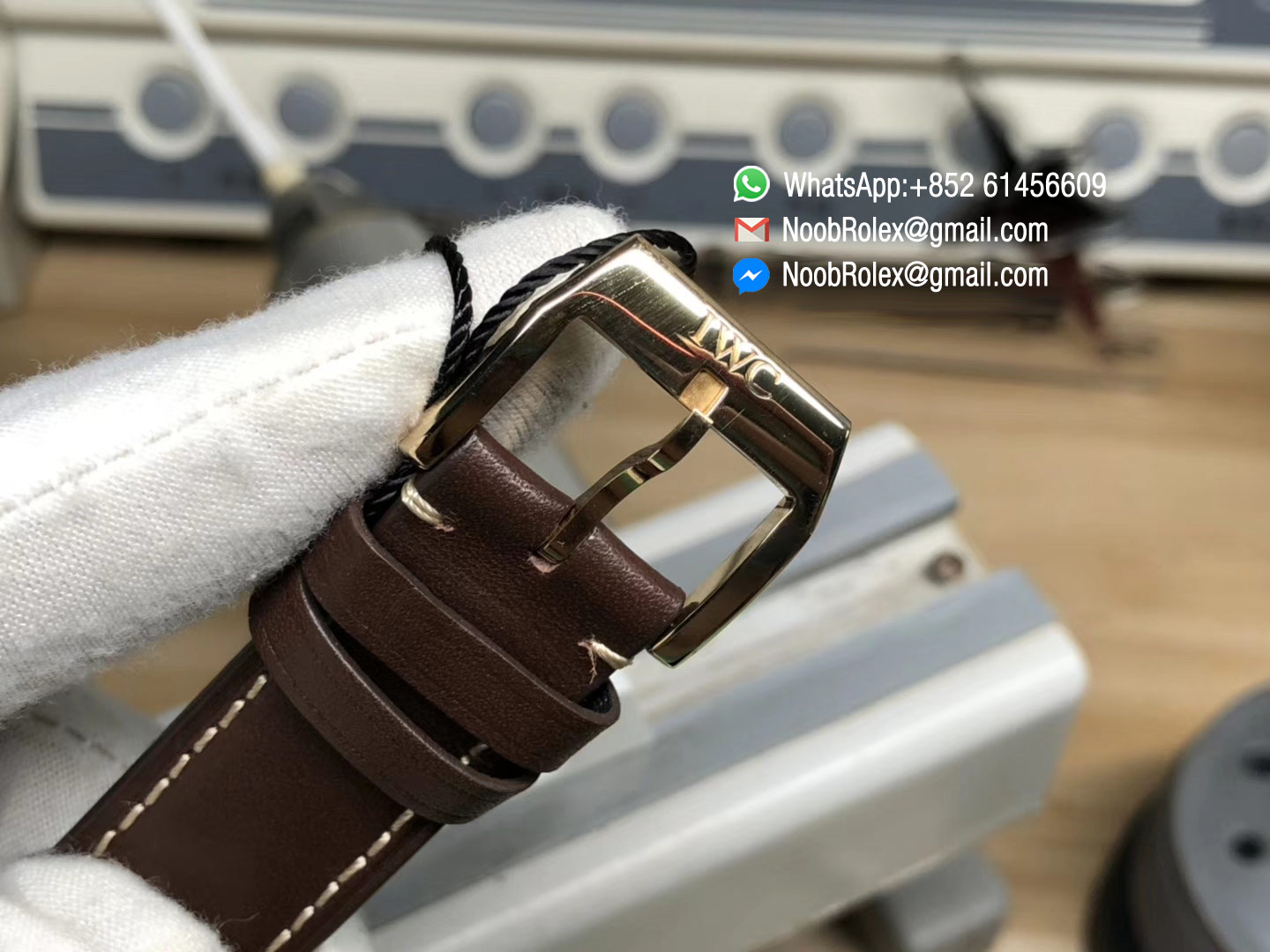 Big Pilot IW501005 Real Bronze Case Black Dial on Brown Leather Strap Asian Clone 52000 ZF 1:1 Top Level Quaity