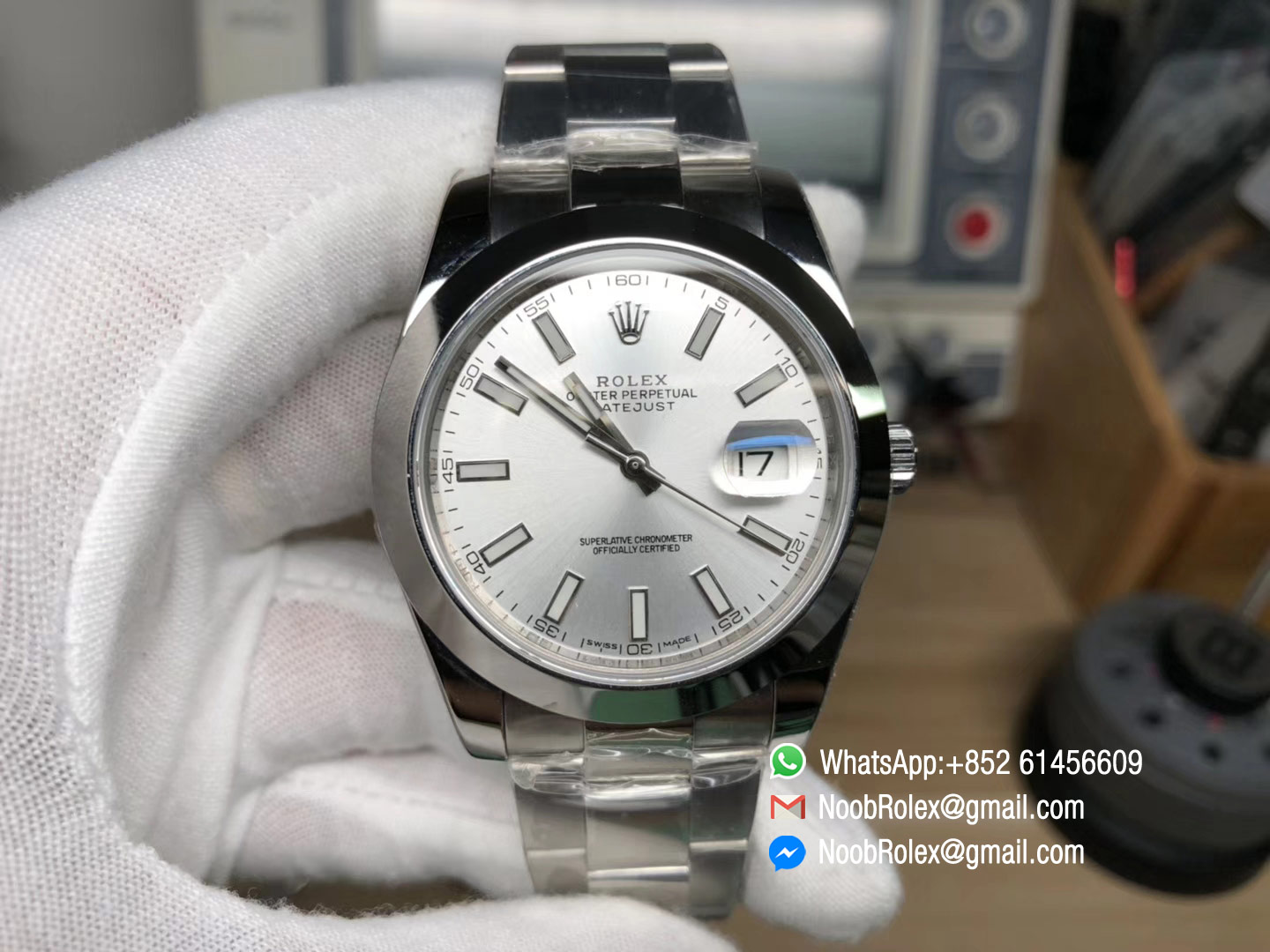 DateJust 41 126300 Domed Bezel Silver Dial Stick Markers on Steel ...