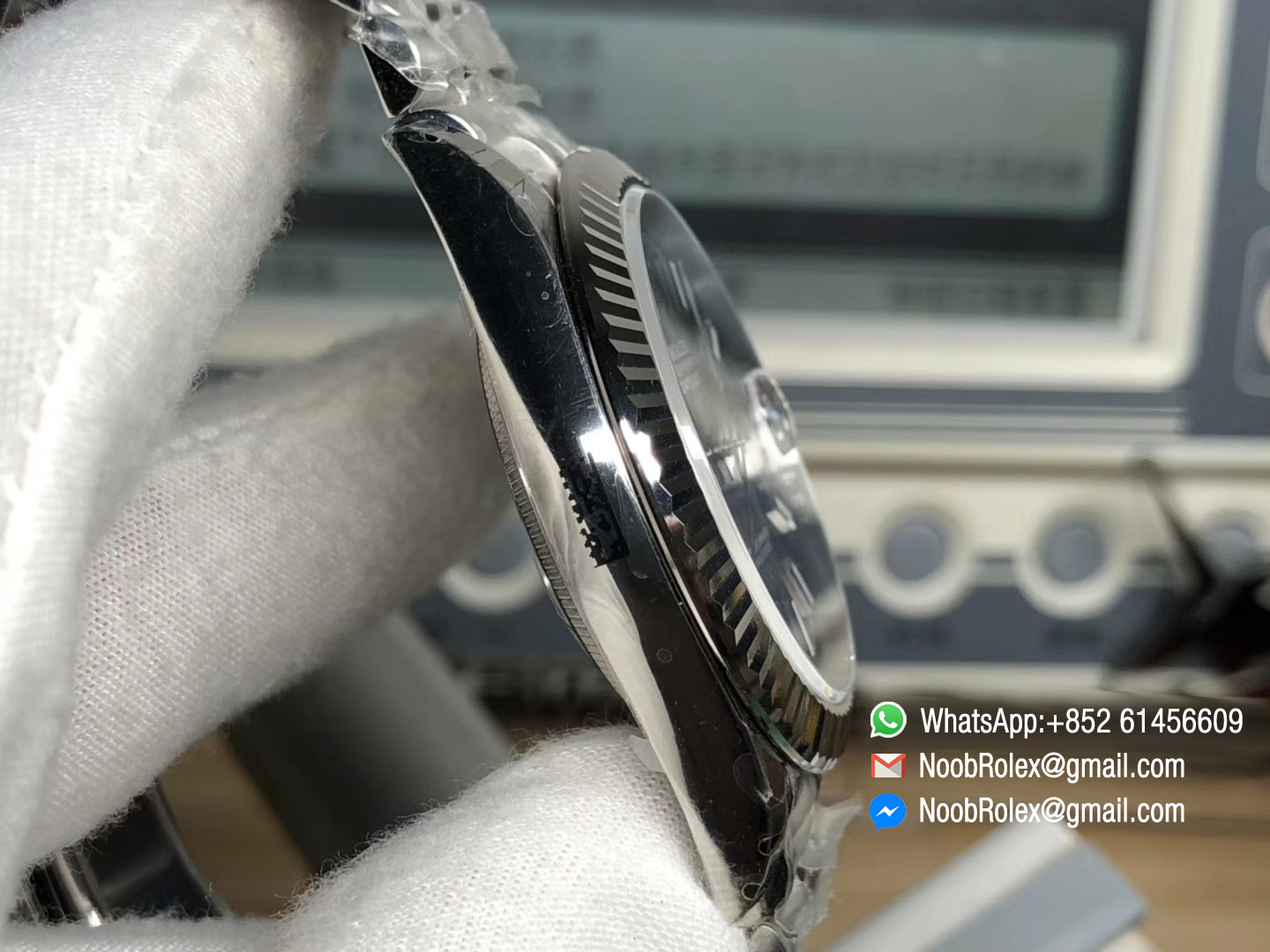 DateJust 41 126334 Noob Factory High Quality Fluted Bezel Blue Dial Stick Markers on Steel Jubilee Bracelet A3235