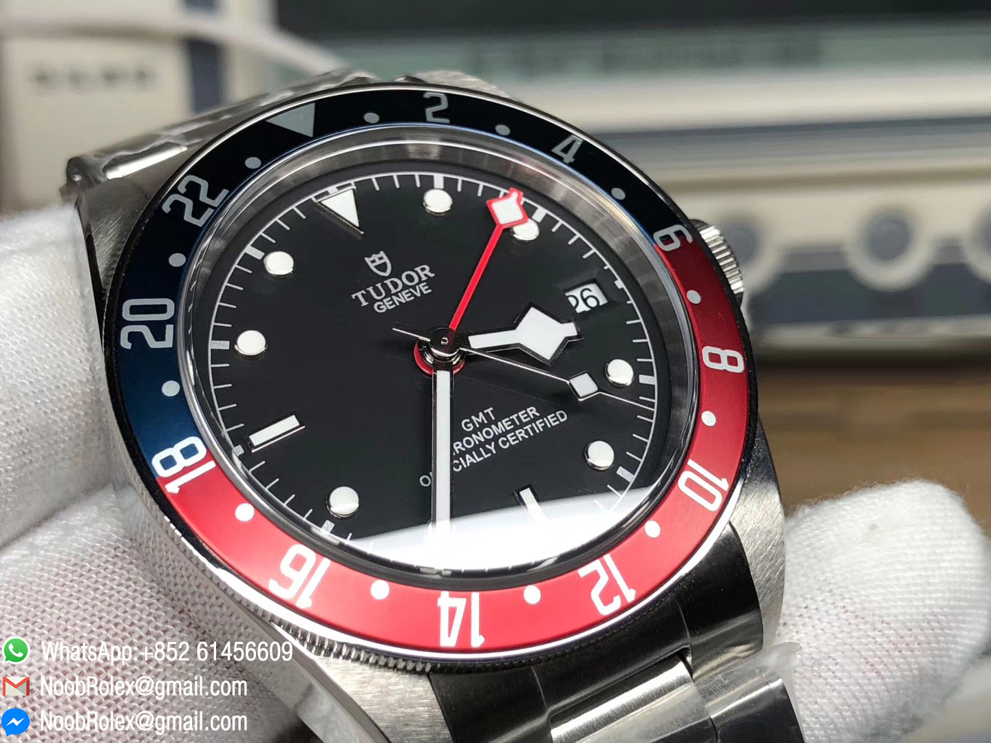Heritage Black Bay 79830RB GMT Pepsi Blue & Red Bezel on Stainless Steel Bracelet A2836 Movement 2018 TWF Best Edition