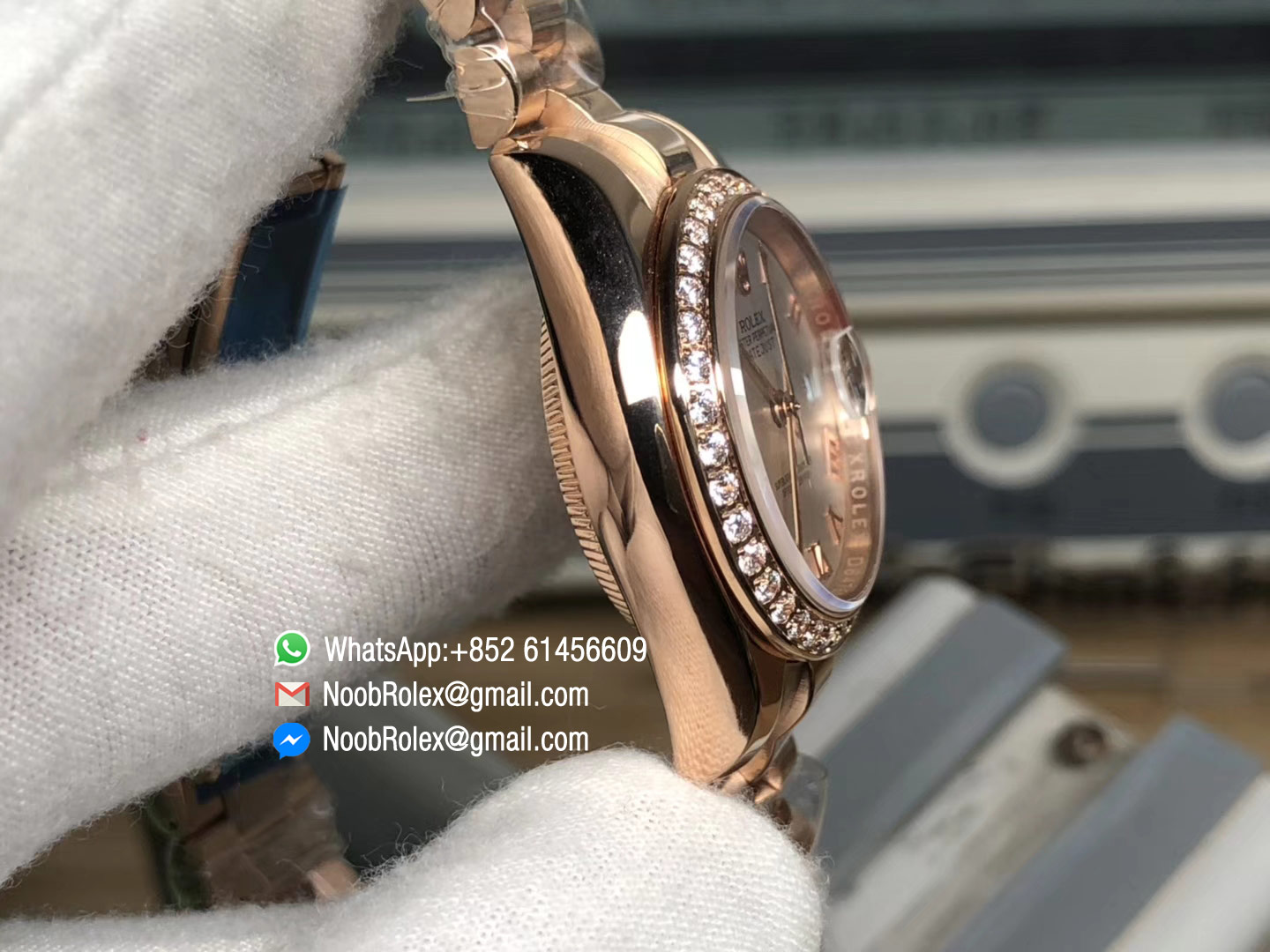 Lady-Datejust 28 Oyster Everose gold Case White Dial and Roman Numerals Hour Markets Diamonds Bezel Predident Bracelet 1:1 High Quality