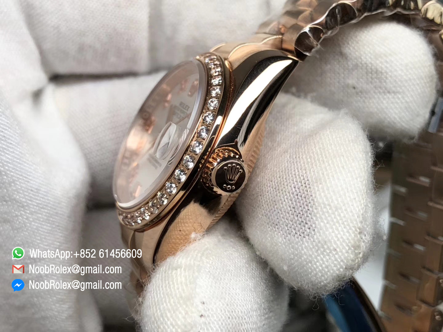 Lady-Datejust 28 Oyster Everose gold Case White Dial and Roman Numerals Hour Markets Diamonds Bezel Predident Bracelet 1:1 High Quality