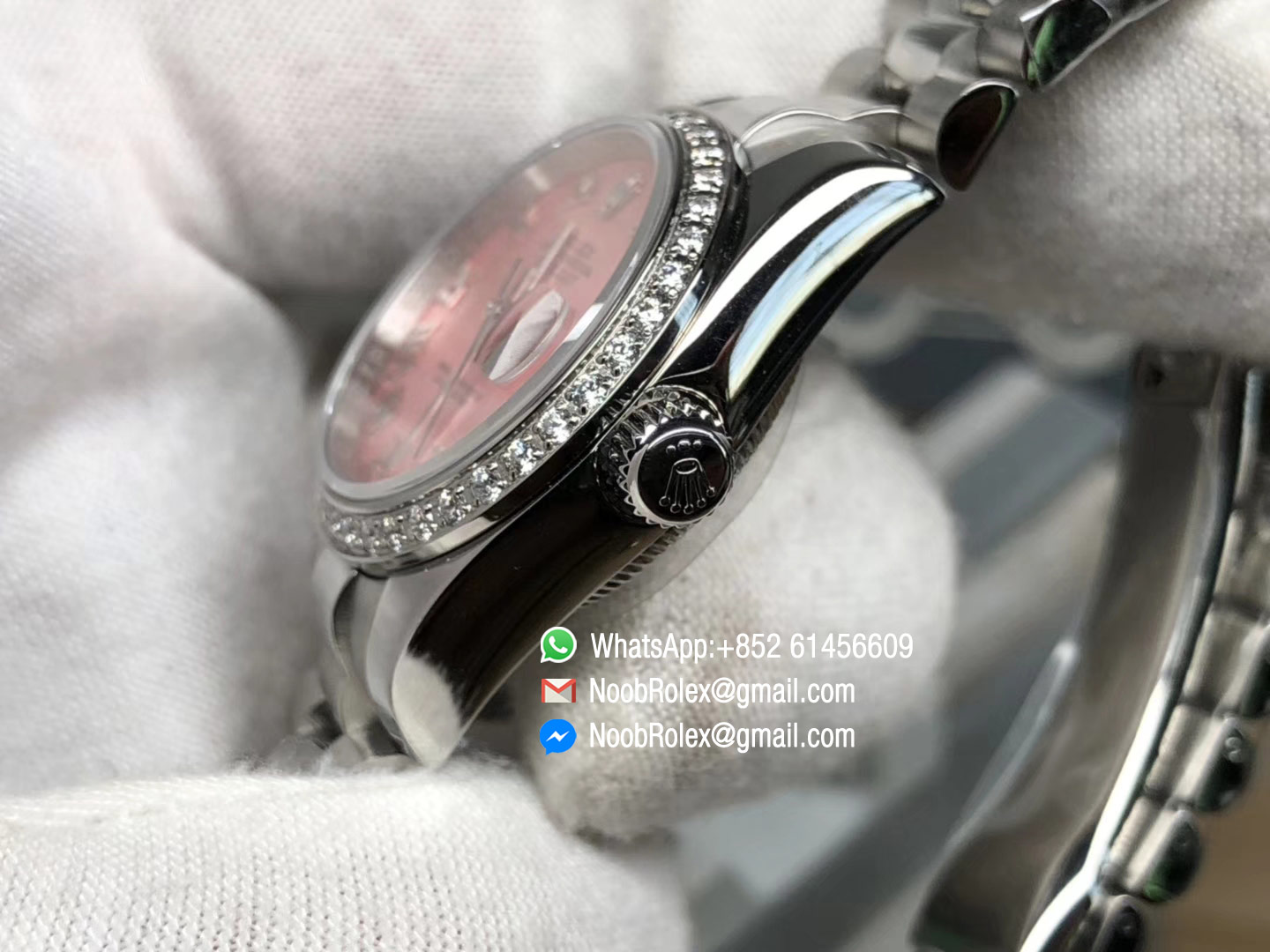 Lady-Datejust 28 Oyster Stainless Steel Case Pink Dial and Roman Numerals Hour Markets Diamonds Bezel Predident Bracelet 1:1 High Quality