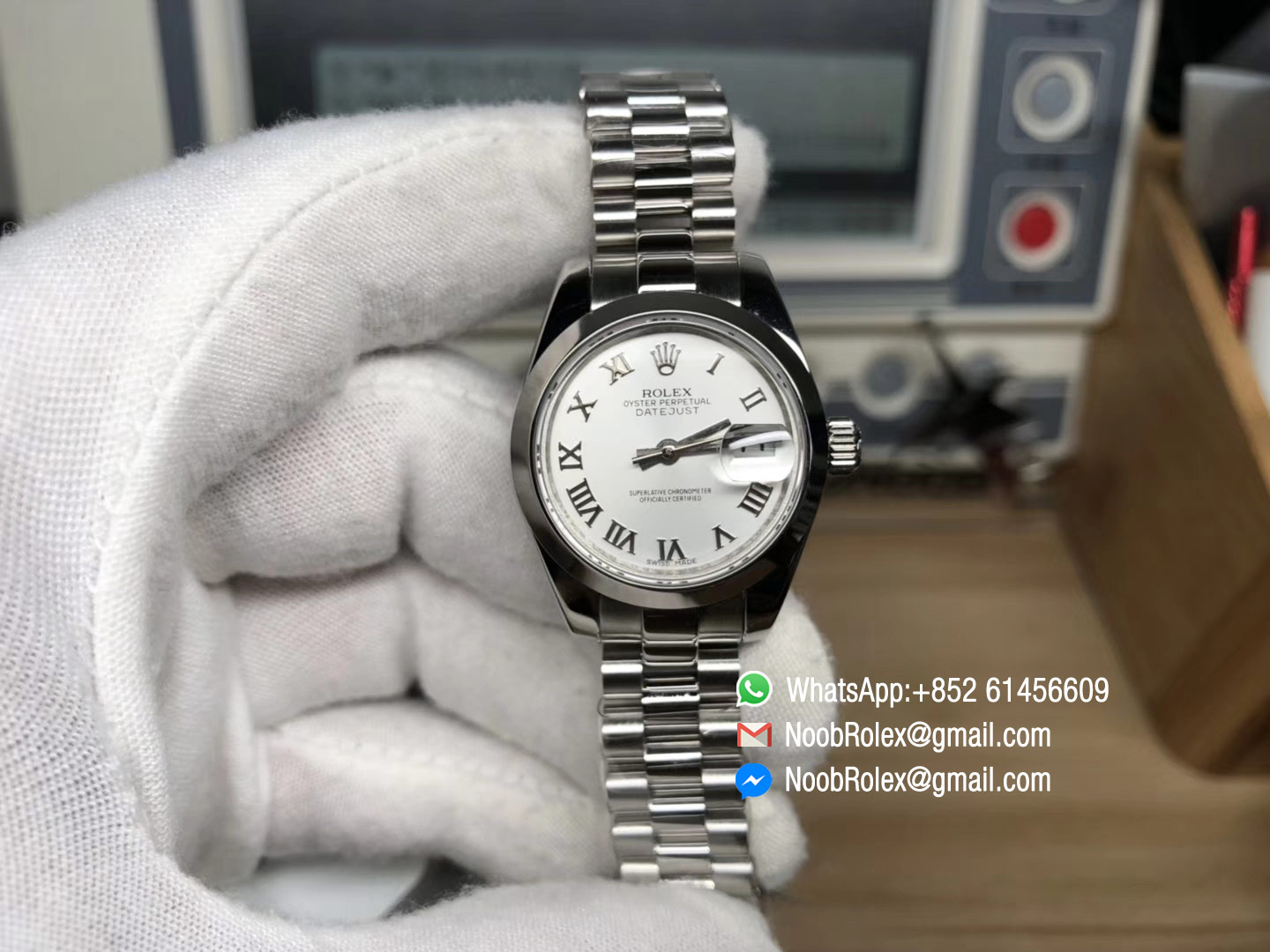 Lady-Datejust 28 Oyster Stainless Steel Case White Dial and Roman Numerals Hour Markets Diamonds Bezel Predident Bracelet 1:1 High Quality