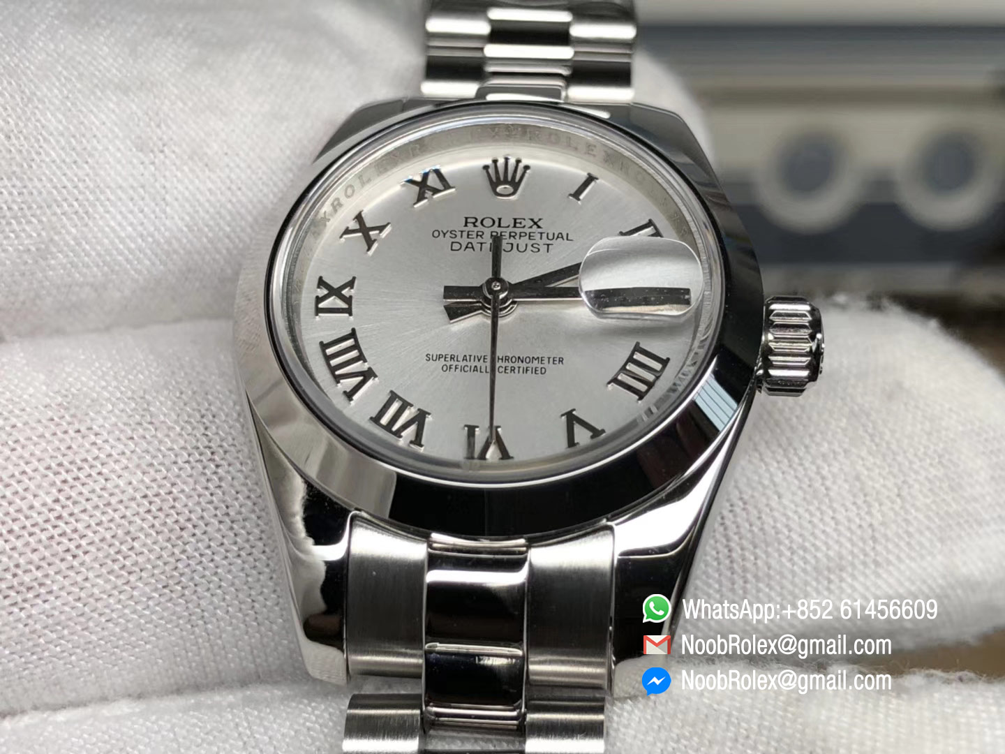 Lady-Datejust 28 Oyster Stainless Steel Case White Dial and Roman Numerals Hour Markets Diamonds Bezel Predident Bracelet 1:1 High Quality