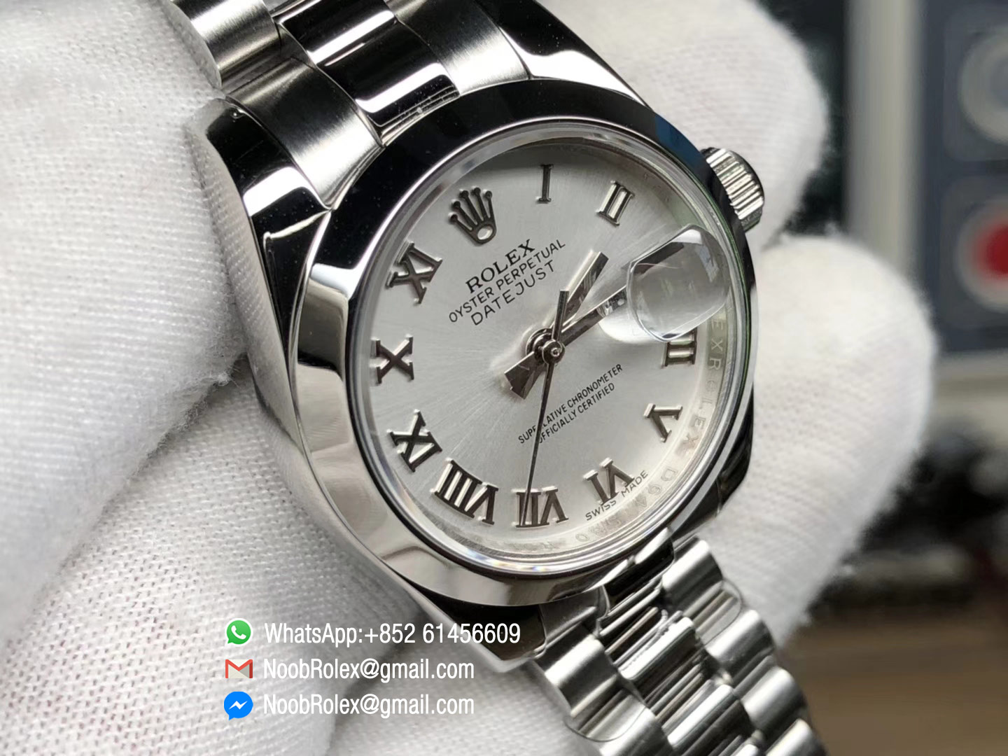Lady-Datejust 28 Oyster Stainless Steel Case White Dial and Roman Numerals Hour Markets Diamonds Bezel Predident Bracelet 1:1 High Quality