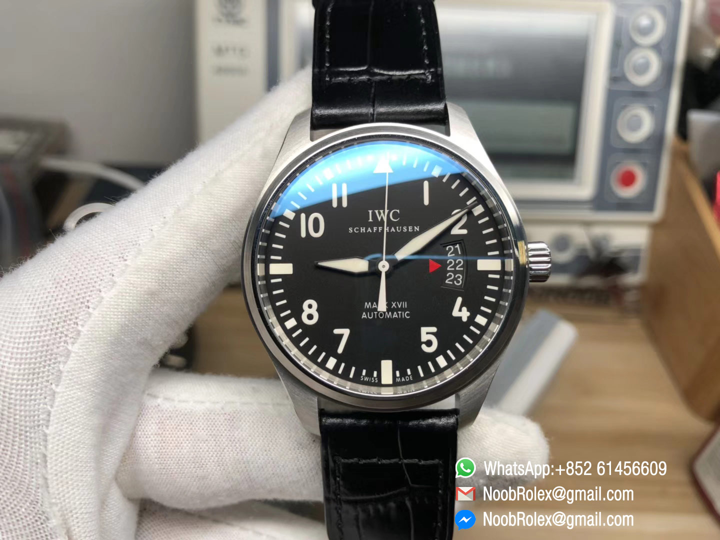 Pilot Mark XVII IW326501 MKS Factory 2018 1:1 Best Edition V2 Black Dial on Black Leather Strap Based on MIYOTA 9015 Movement