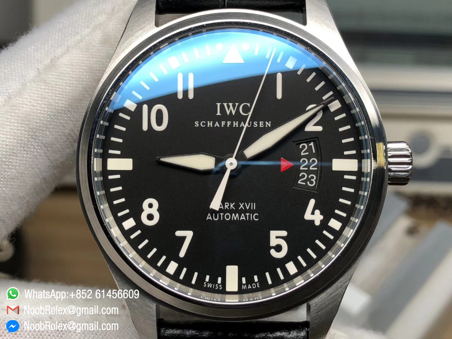 Pilot Mark XVII IW326501 MKS Factory 2018 1:1 Best Edition V2 Black Dial on Black Leather Strap Based on MIYOTA 9015 Movement