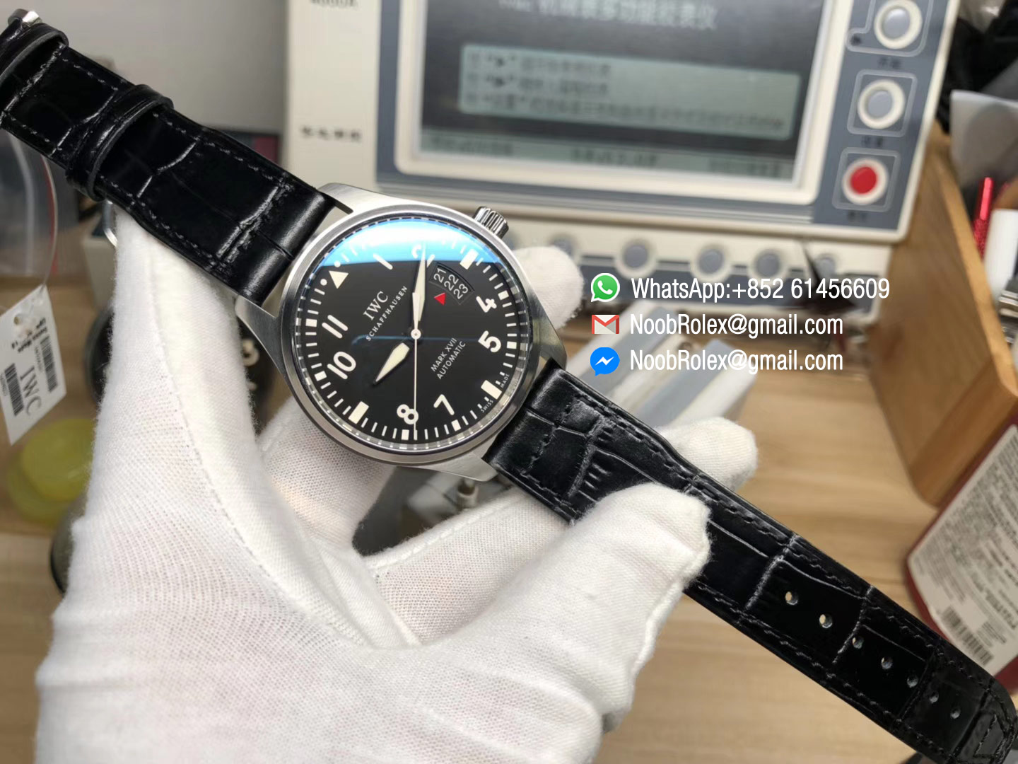 Pilot Mark XVII IW326501 MKS Factory 2018 1:1 Best Edition V2 Black Dial on Black Leather Strap Based on MIYOTA 9015 Movement