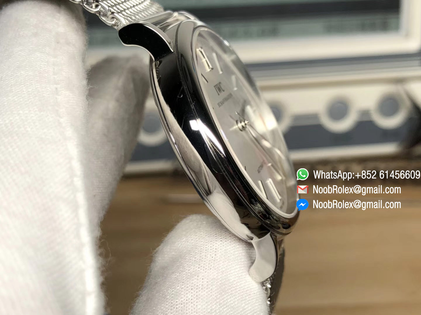 Portofino Automatic Stainless Steel Case MKS Factory 1:1 Best Edition White Dial on Stainless Steel Mesh Bracelet A2892 V4