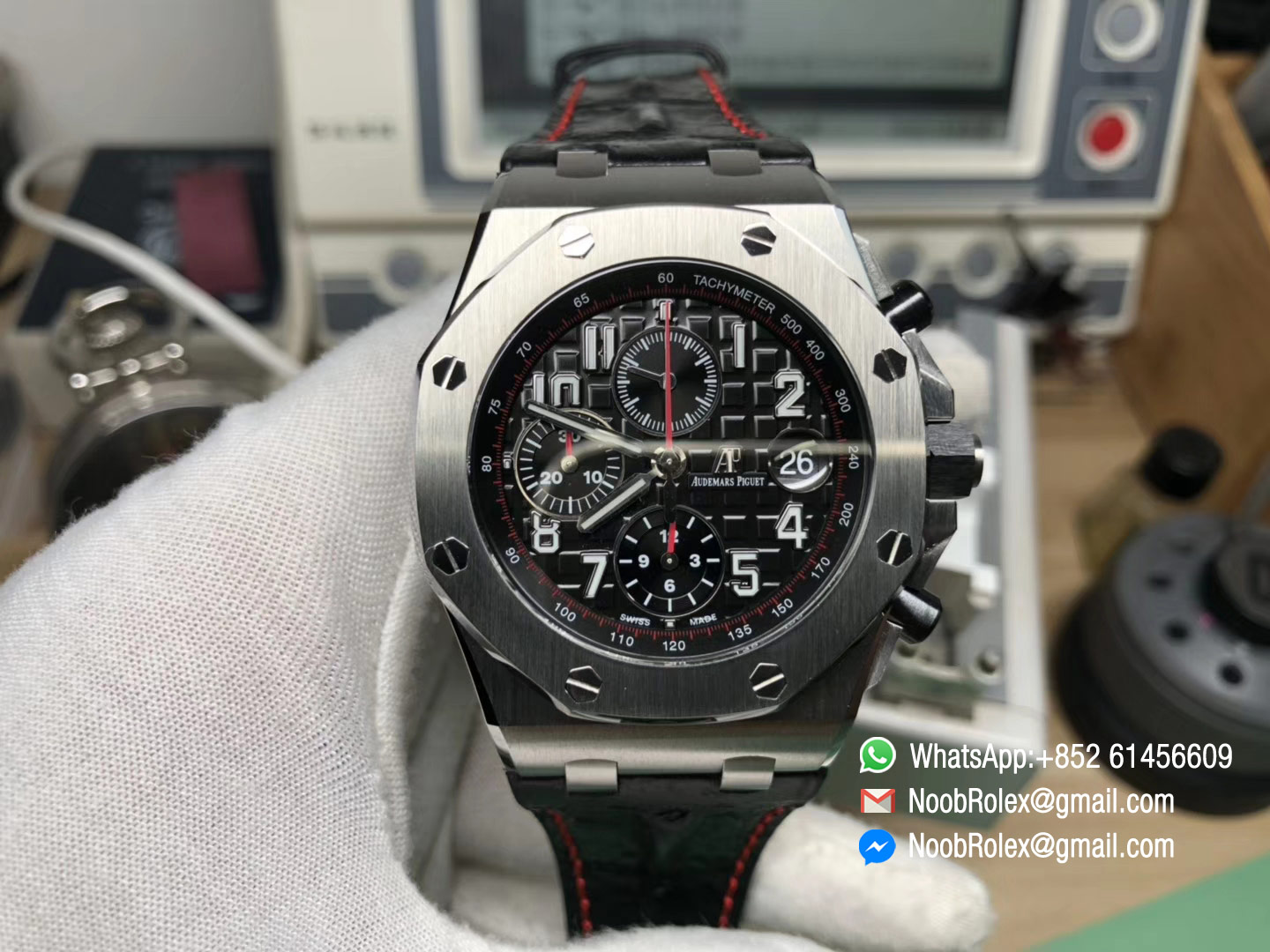 Royal Oak Offshore 2014 26470ST.OO.A101CR.01 Black Themes "Vampire" JF Best Edition on Black Leather Strap A3126 V2