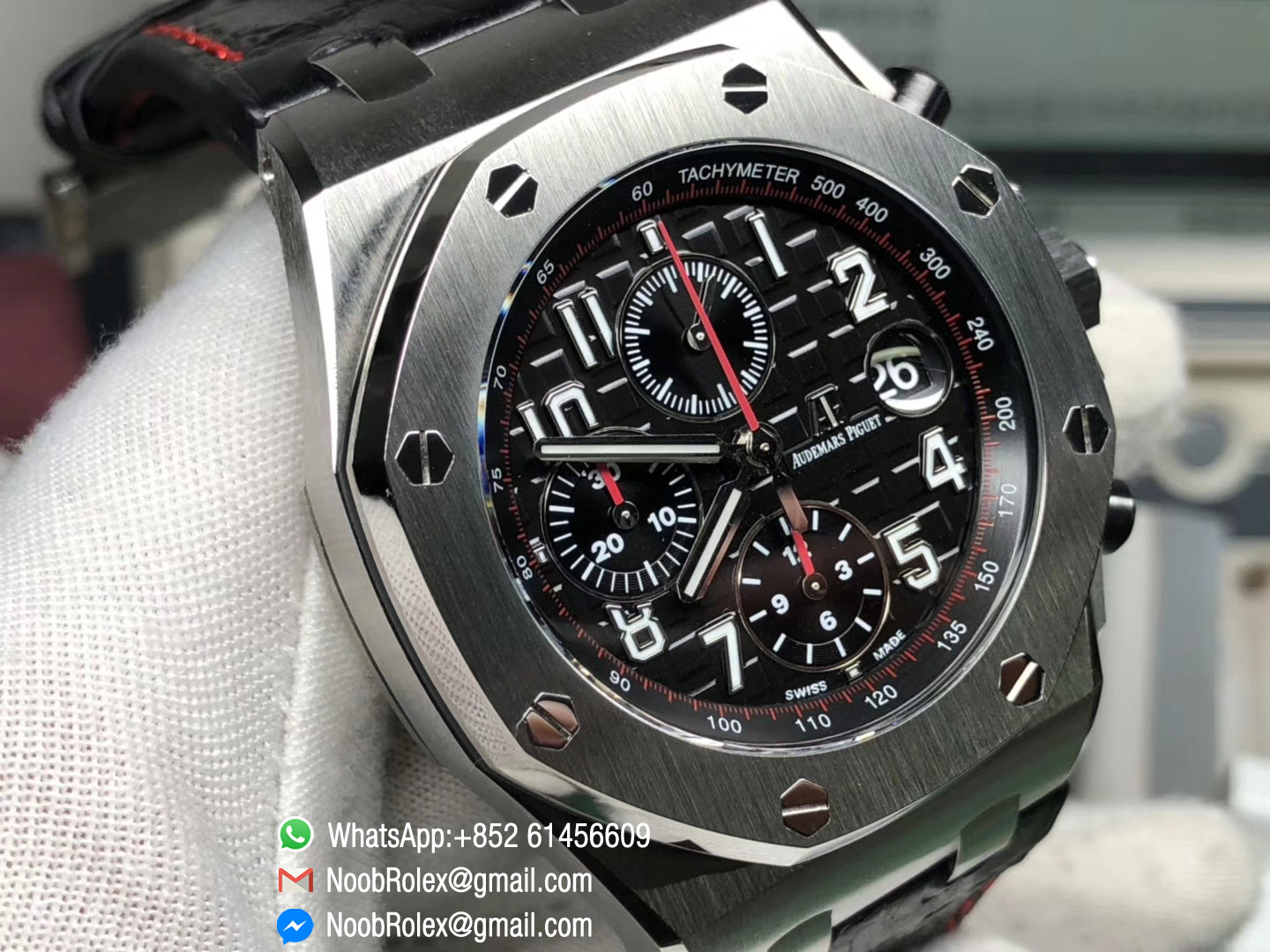 Royal Oak Offshore 2014 26470ST.OO.A101CR.01 Black Themes "Vampire" JF Best Edition on Black Leather Strap A3126 V2