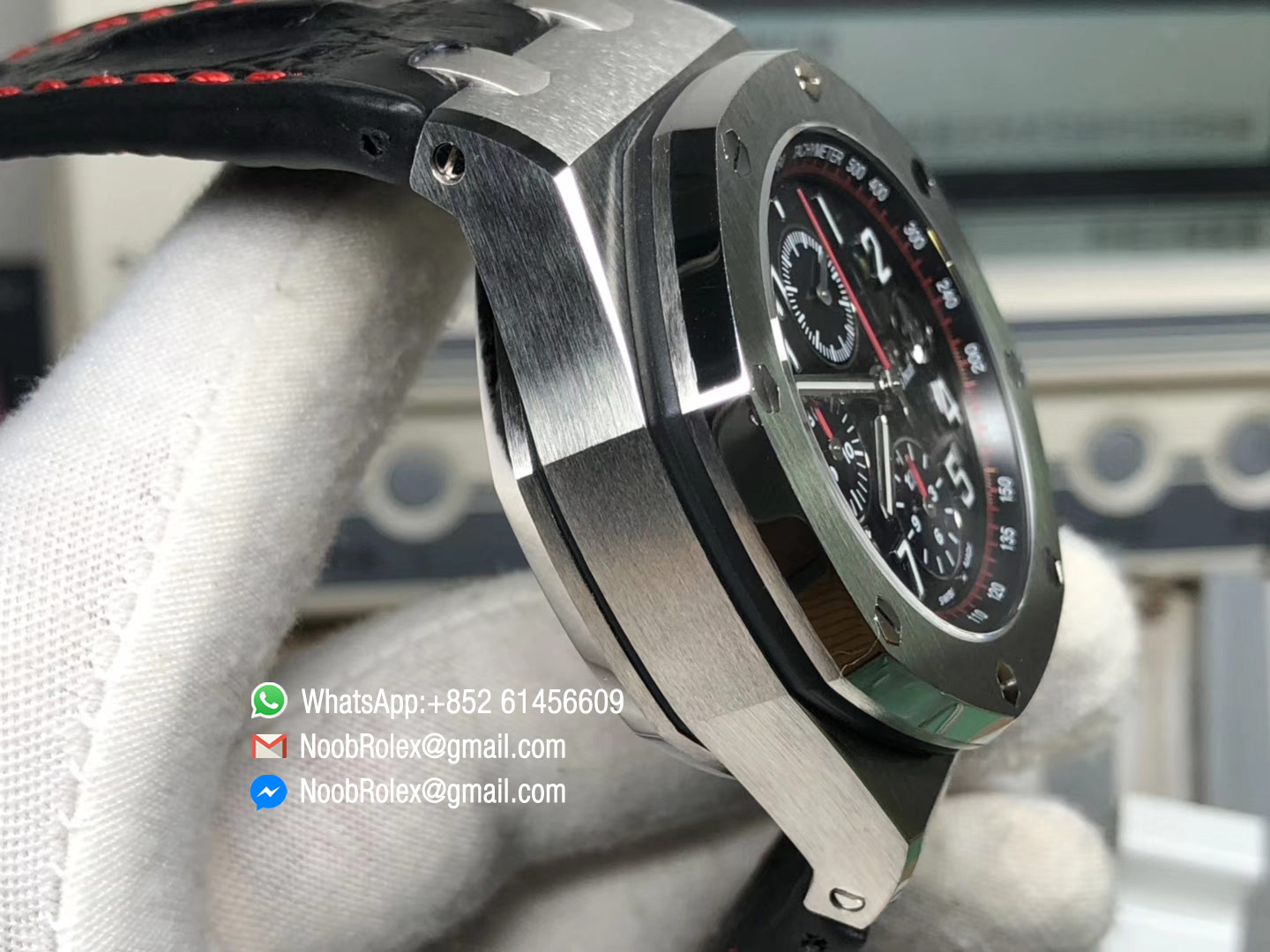 Royal Oak Offshore 2014 26470ST.OO.A101CR.01 Black Themes "Vampire" JF Best Edition on Black Leather Strap A3126 V2