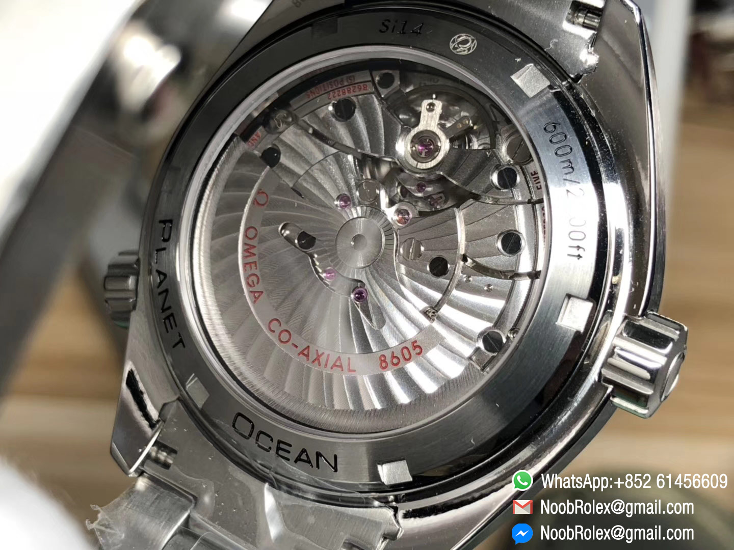 Seamaster Planet Ocean 600M Co-Axial GMT 43.5mm 2018 VSF 1:1 Best Edition Black Dial Orange Markers on SS Bracelet A8605 Super Clone