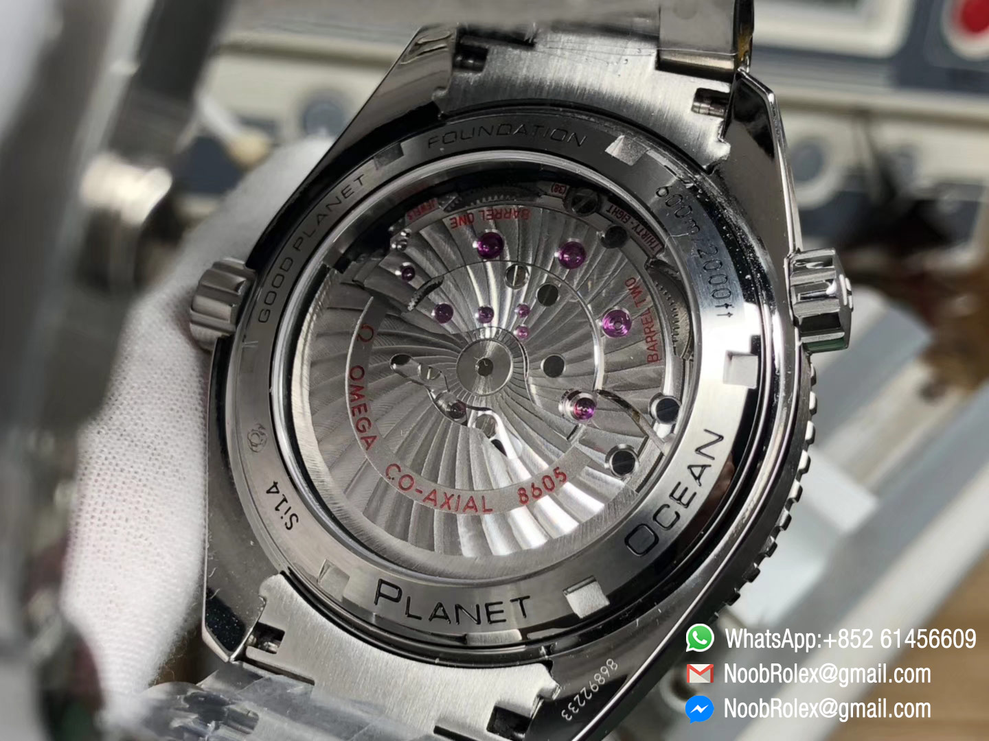 Seamaster Planet Ocean 600M Co-Axial GMT 43.5mm Blue Dial Blue Ceramic Bezel on Steel Bracelet A8605 Super Clone VSF 1:1 2018 Best Edition
