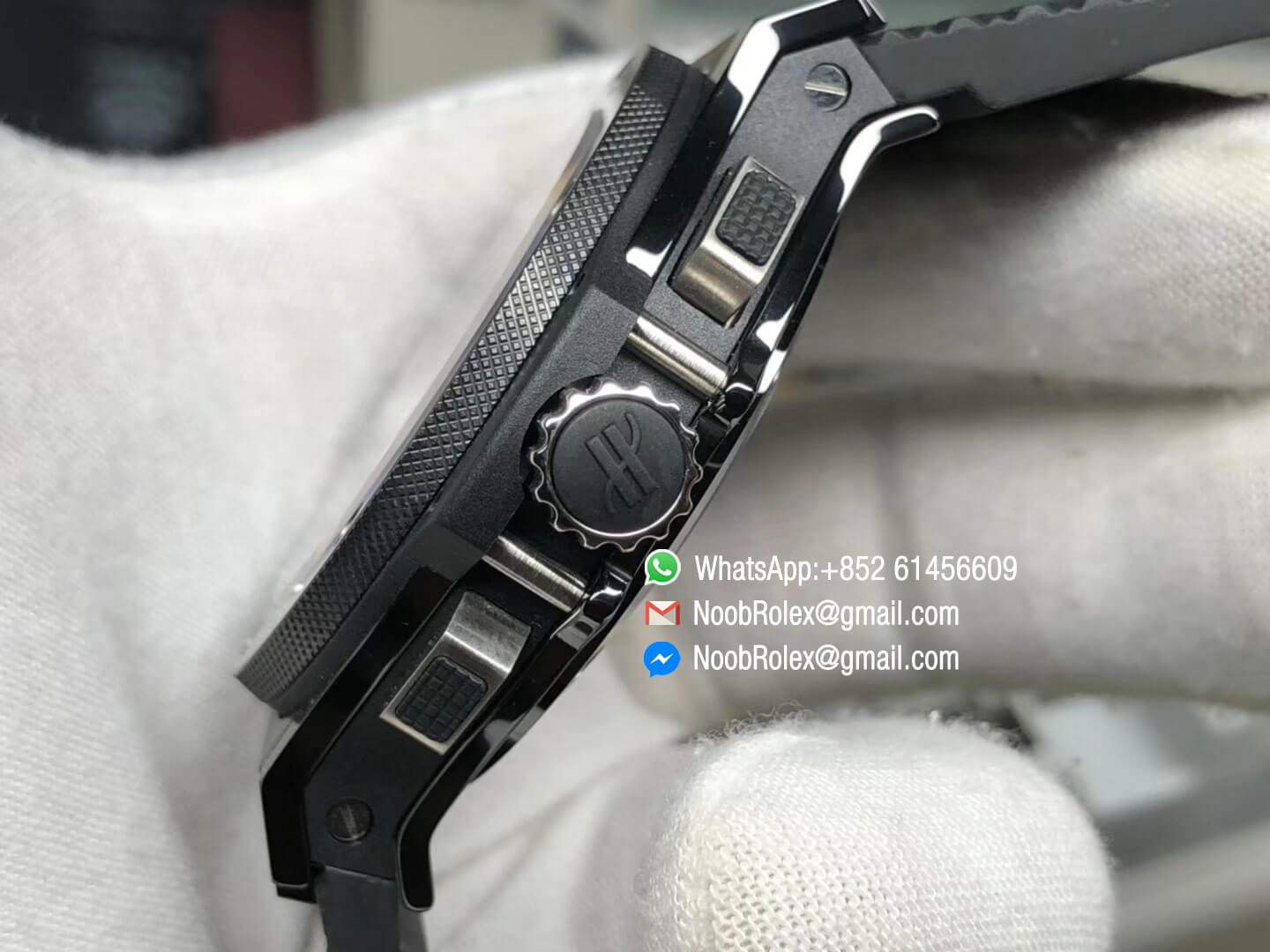 Big Bang 301.SX.130.RX 44mm Black Dial Ceramic Case & Bezel on Black Rubber Strap Clone HUB4104 Movement JF High Quality