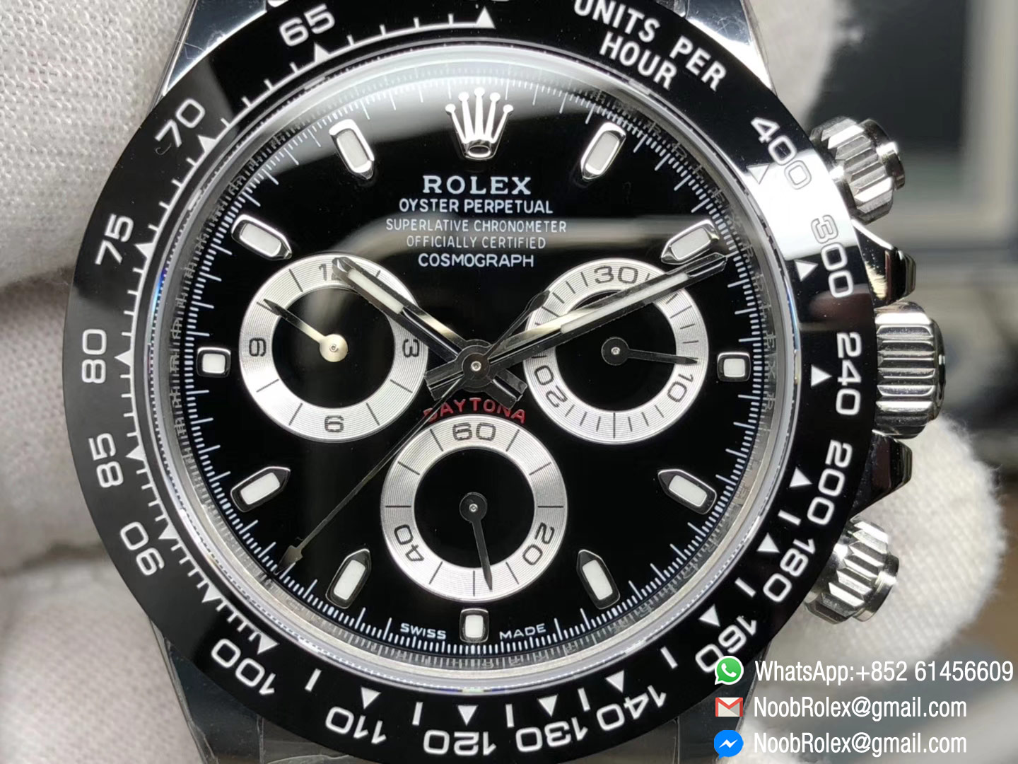 Daytona 116500 Noob Factory 2018 1:1 Best Edition 904L Stainless Steel Case and Bracelet Black Dial Black Ceramic Bezel SA4130 Movement