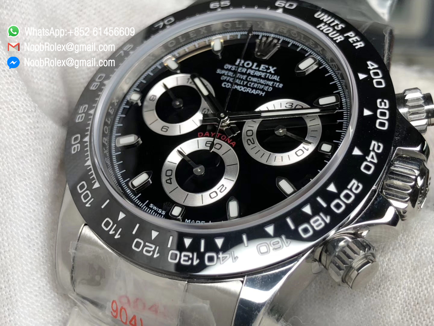 Daytona 116500 Noob Factory 2018 1:1 Best Edition 904L Stainless Steel Case and Bracelet Black Dial Black Ceramic Bezel SA4130 Movement