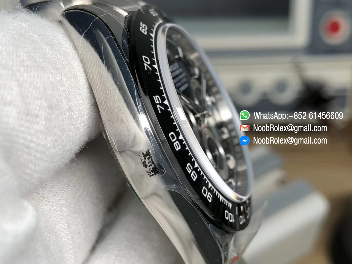 Daytona 116500 Noob Factory 2018 1:1 Best Edition 904L Stainless Steel Case and Bracelet Black Dial Black Ceramic Bezel SA4130 Movement