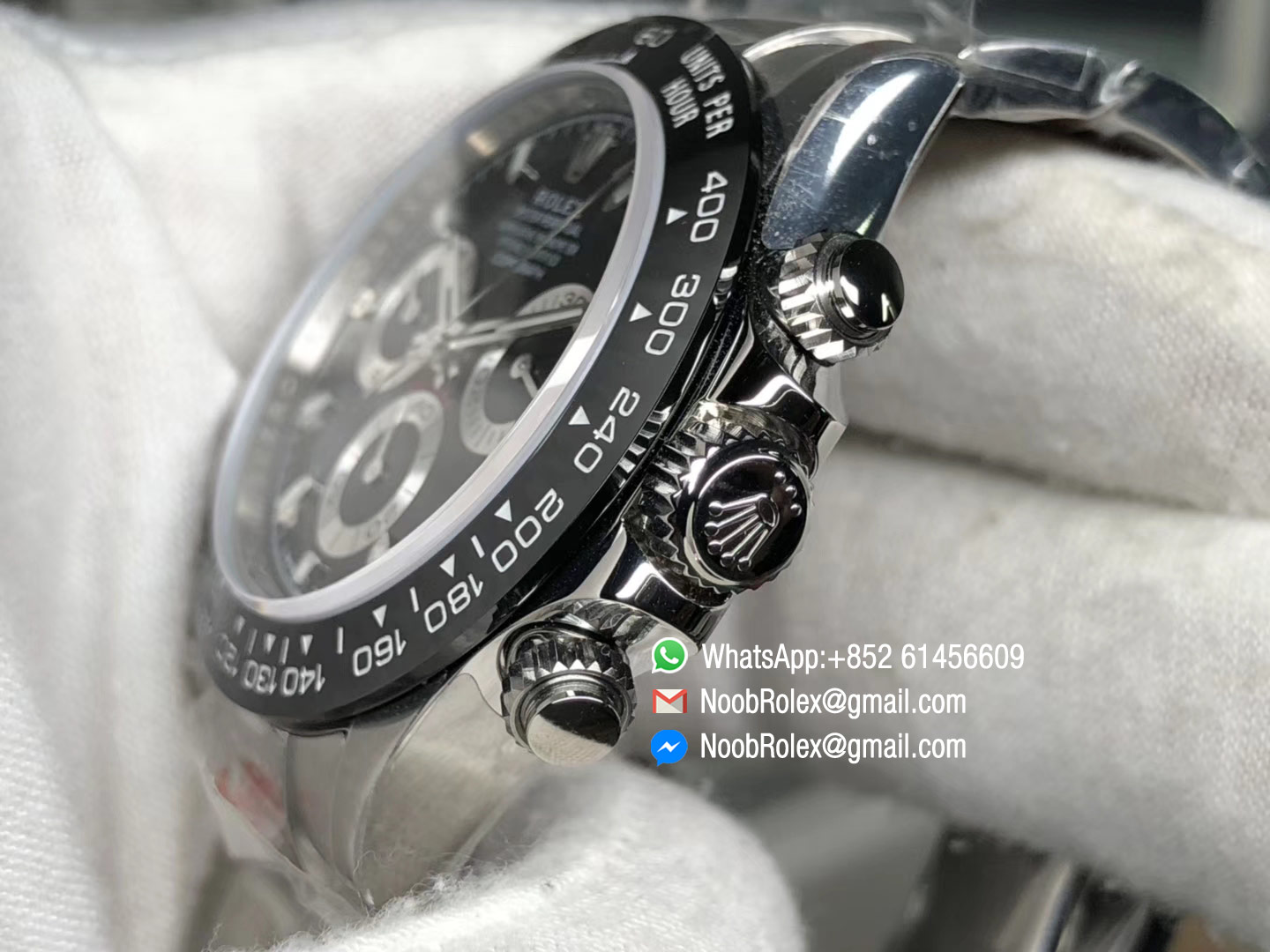 Daytona 116500 Noob Factory 2018 1:1 Best Edition 904L Stainless Steel Case and Bracelet Black Dial Black Ceramic Bezel SA4130 Movement