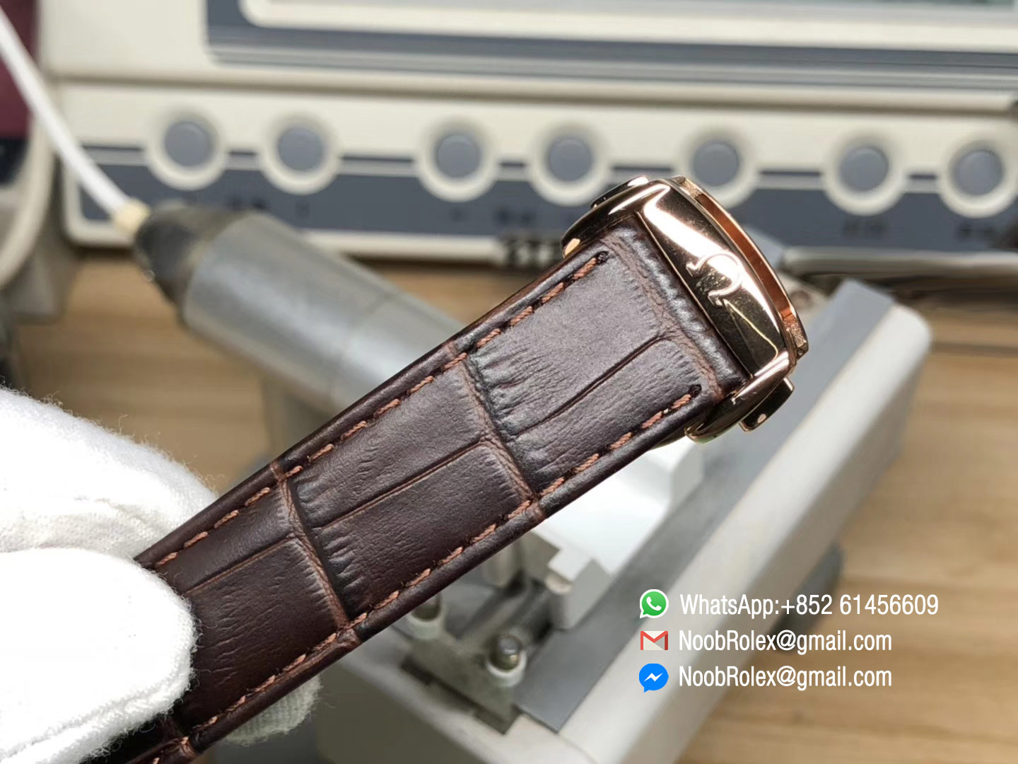 De Ville Hour Vision Co-Axial 41mm Rose Gold V6F Best Edition White Dial on Brown Leather Strap A8500