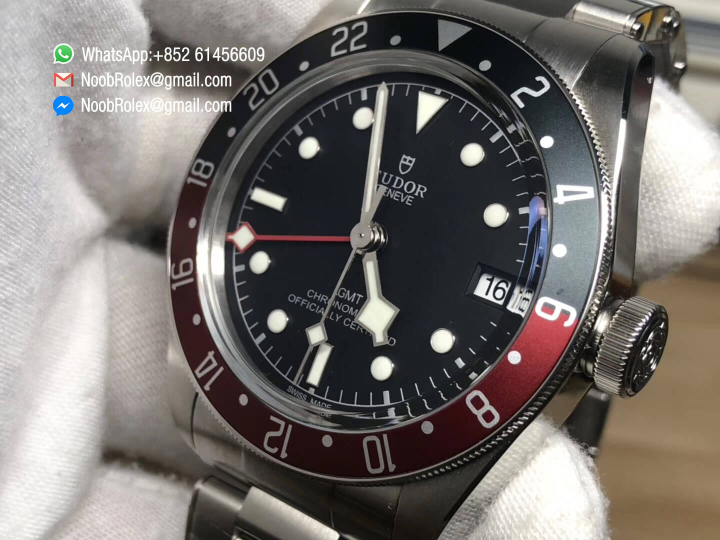 Heritage Black Bay GMT Function Black & Red Bezel on Stainless Steel Bracelet A2836 Movement 2018 High Quality Best Edition